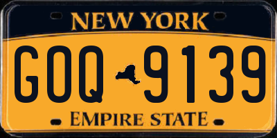 NY license plate GOQ9139