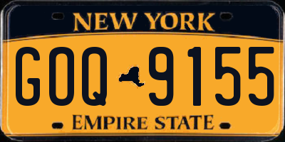 NY license plate GOQ9155