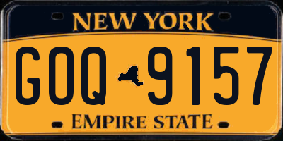 NY license plate GOQ9157