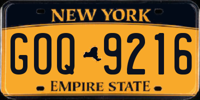 NY license plate GOQ9216