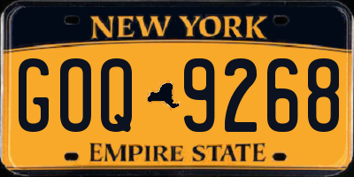 NY license plate GOQ9268