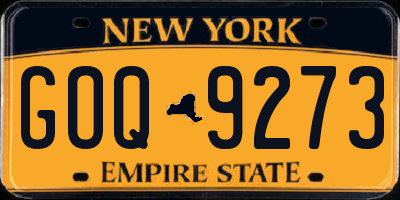 NY license plate GOQ9273