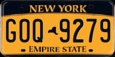 NY license plate GOQ9279