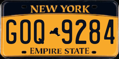 NY license plate GOQ9284