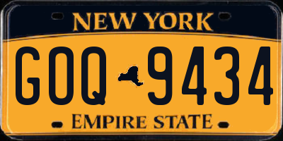 NY license plate GOQ9434