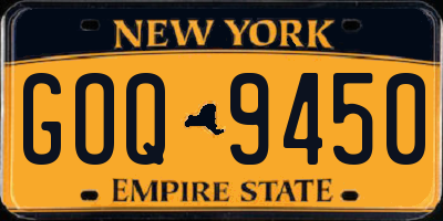 NY license plate GOQ9450