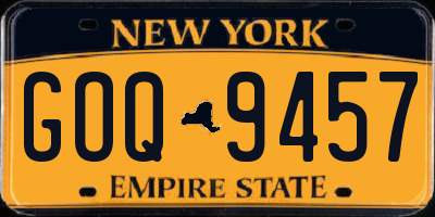NY license plate GOQ9457