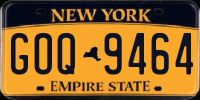 NY license plate GOQ9464