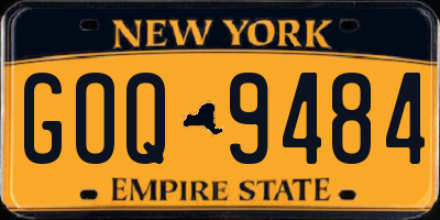 NY license plate GOQ9484