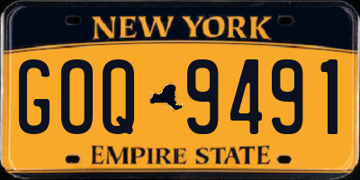 NY license plate GOQ9491