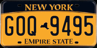 NY license plate GOQ9495