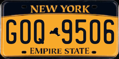 NY license plate GOQ9506