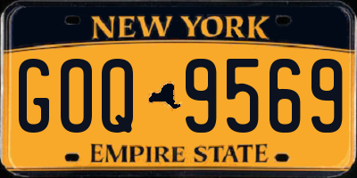 NY license plate GOQ9569