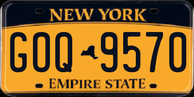 NY license plate GOQ9570