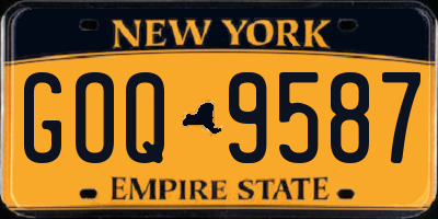 NY license plate GOQ9587