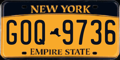NY license plate GOQ9736