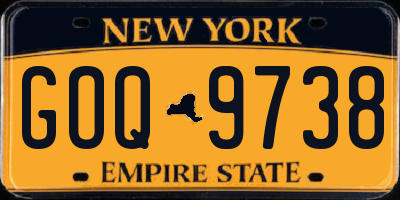 NY license plate GOQ9738