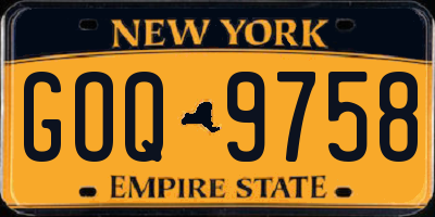 NY license plate GOQ9758