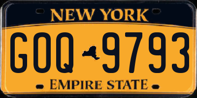 NY license plate GOQ9793