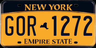 NY license plate GOR1272