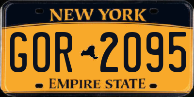 NY license plate GOR2095
