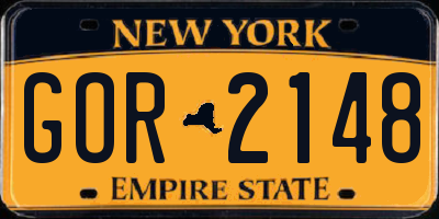 NY license plate GOR2148