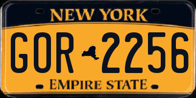 NY license plate GOR2256