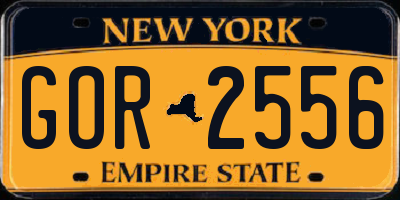 NY license plate GOR2556