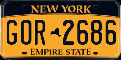NY license plate GOR2686