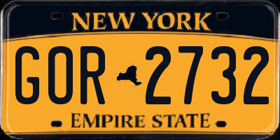 NY license plate GOR2732