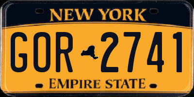 NY license plate GOR2741