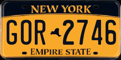 NY license plate GOR2746