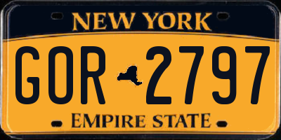 NY license plate GOR2797