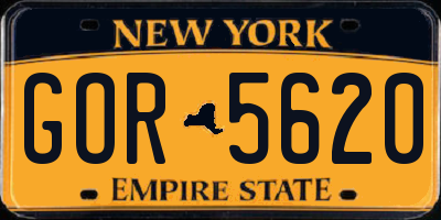 NY license plate GOR5620