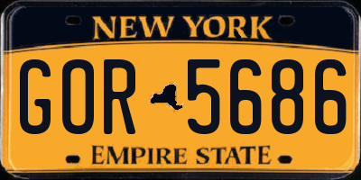 NY license plate GOR5686