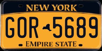 NY license plate GOR5689
