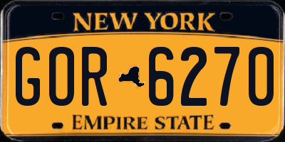 NY license plate GOR6270