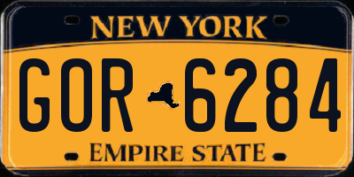 NY license plate GOR6284