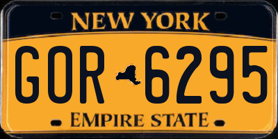 NY license plate GOR6295