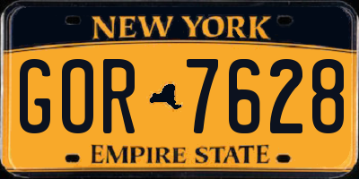 NY license plate GOR7628