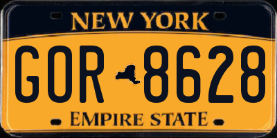 NY license plate GOR8628