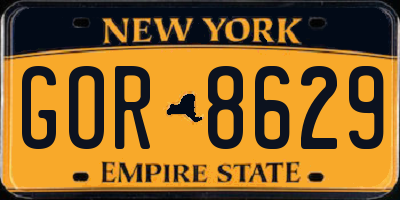 NY license plate GOR8629