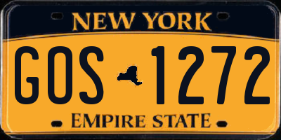 NY license plate GOS1272