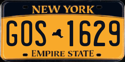 NY license plate GOS1629