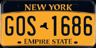 NY license plate GOS1686
