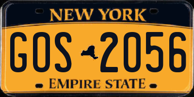 NY license plate GOS2056