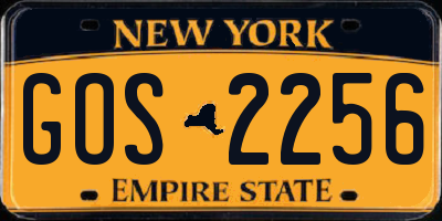 NY license plate GOS2256