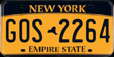 NY license plate GOS2264