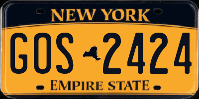 NY license plate GOS2424