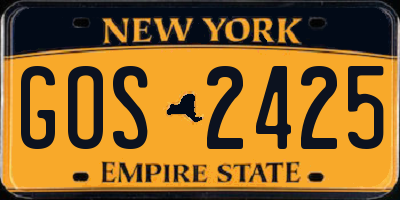NY license plate GOS2425